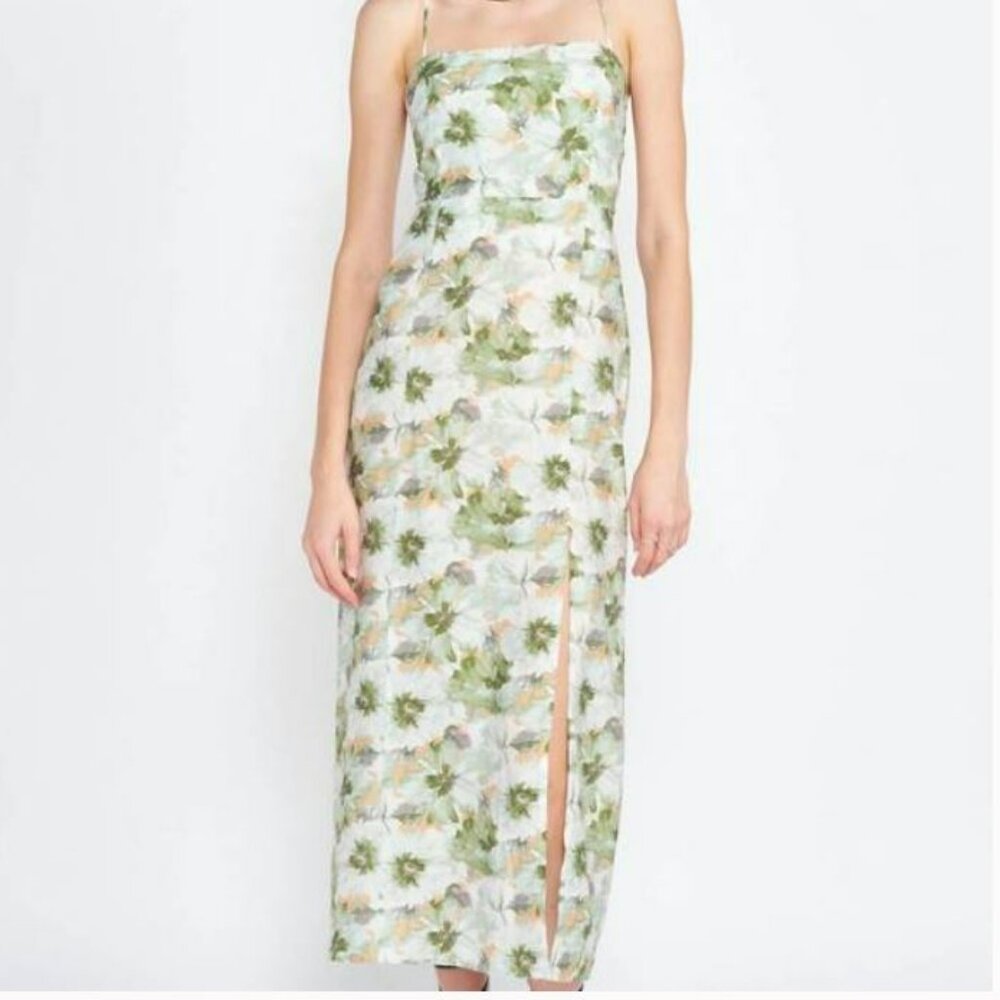EN SAISON lario midi dress in green size medium